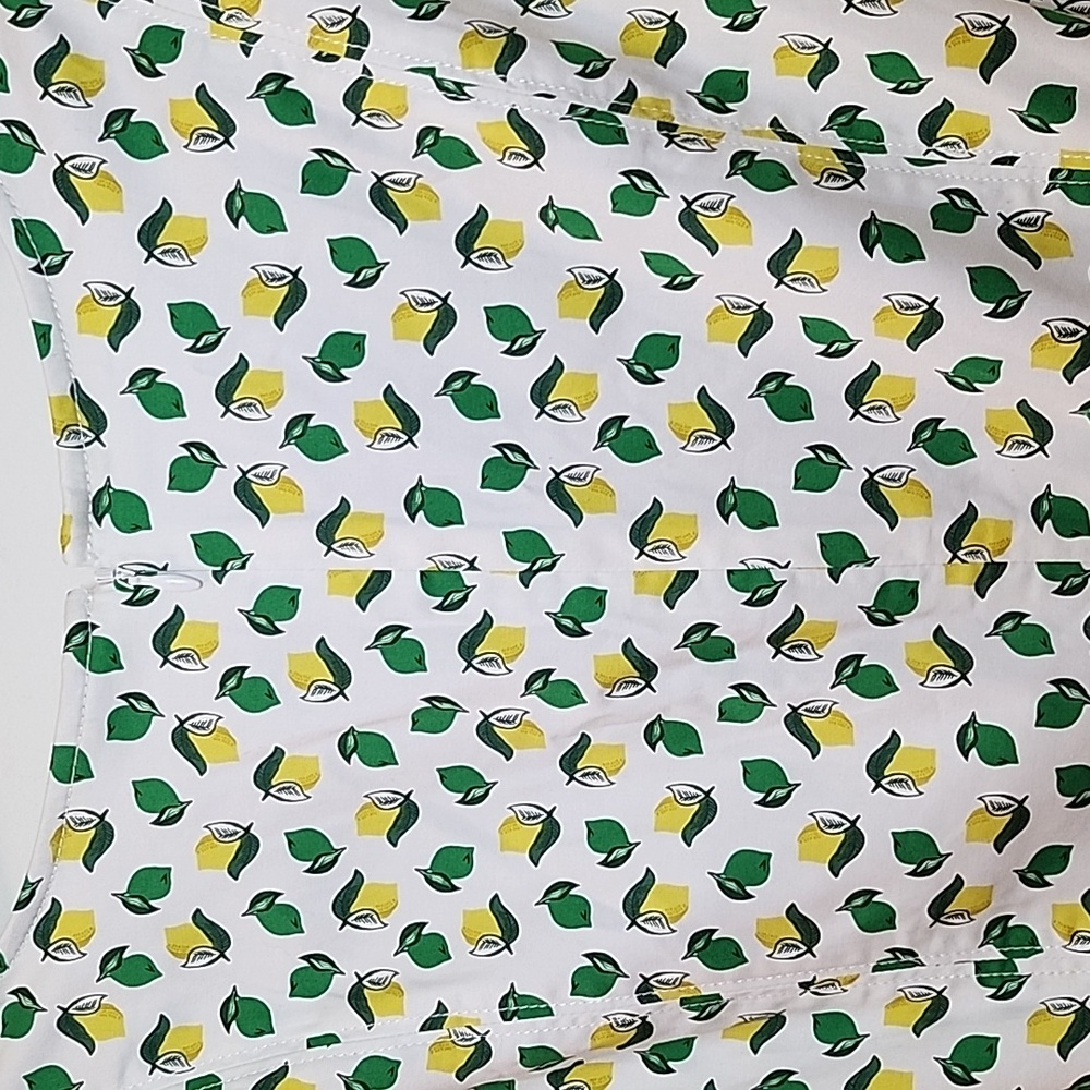 Boden  Kelly Green / Yellow Mischa Belted Sleeveless Dress Lemon print Size 10 - Picture 14 of 16